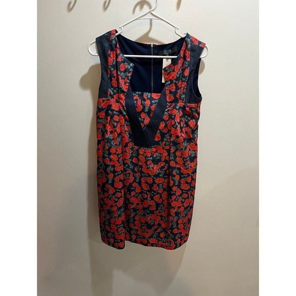 Anthropologie NWT Small Vintage Red Floral Poppy Dress Chic Coquette Dainty - Picture 3 of 8